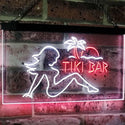 ADVPRO Tiki Bar Sexy Girl Beer Club Dual Color LED Neon Sign st6-i2126 - White & Red