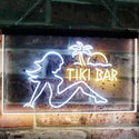 ADVPRO Tiki Bar Sexy Girl Beer Club Dual Color LED Neon Sign st6-i2126 - White & Yellow