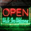 ADVPRO Open Walk Ins Welcome Display Business Dual Color LED Neon Sign st6-i2128 - Green & Red