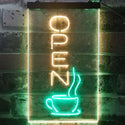 ADVPRO Open Coffee Tea Time Cafe Kitchen Display  Dual Color LED Neon Sign st6-i2129 - Green & Yellow