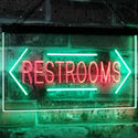 ADVPRO Unisex Restroom Arrow Toilet Washroom Dual Color LED Neon Sign st6-i2157 - Green & Red