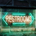 ADVPRO Unisex Restroom Arrow Toilet Washroom Dual Color LED Neon Sign st6-i2157 - Green & Yellow