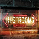 ADVPRO Unisex Restroom Arrow Toilet Washroom Dual Color LED Neon Sign st6-i2157 - Red & Yellow
