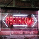 ADVPRO Unisex Restroom Arrow Toilet Washroom Dual Color LED Neon Sign st6-i2157 - White & Red