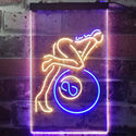 ADVPRO Lady Billiards Snooker 8 Ball Pool Room  Dual Color LED Neon Sign st6-i2168 - Blue & Yellow