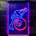 ADVPRO Lady Billiards Snooker 8 Ball Pool Room  Dual Color LED Neon Sign st6-i2168 - Red & Blue