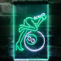 ADVPRO Lady Billiards Snooker 8 Ball Pool Room  Dual Color LED Neon Sign st6-i2168 - White & Green