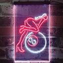 ADVPRO Lady Billiards Snooker 8 Ball Pool Room  Dual Color LED Neon Sign st6-i2168 - White & Red