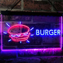 ADVPRO Burger Kitchen Decoration Dual Color LED Neon Sign st6-i2177 - Blue & Red