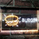 ADVPRO Burger Kitchen Decoration Dual Color LED Neon Sign st6-i2177 - White & Yellow