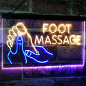 ADVPRO Foot Massage Walk-in-Welcome Open Dual Color LED Neon Sign st6-i2178 - Blue & Yellow