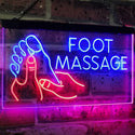 ADVPRO Foot Massage Walk-in-Welcome Open Dual Color LED Neon Sign st6-i2178 - Red & Blue