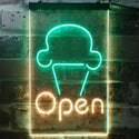 ADVPRO Open Ice Cream Shop Store Home Decor  Dual Color LED Neon Sign st6-i2185 - Green & Yellow