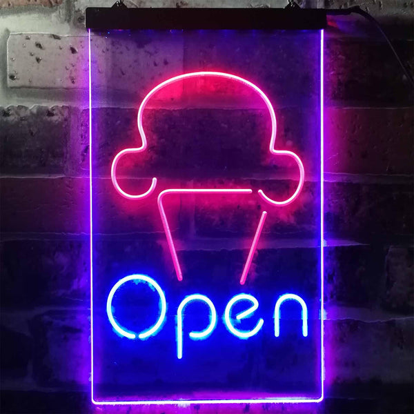 ADVPRO Open Ice Cream Shop Store Home Decor  Dual Color LED Neon Sign st6-i2185 - Red & Blue