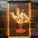 ADVPRO Lady in Cocktails Glass Bar Wine  Dual Color LED Neon Sign st6-i2192 - Red & Yellow