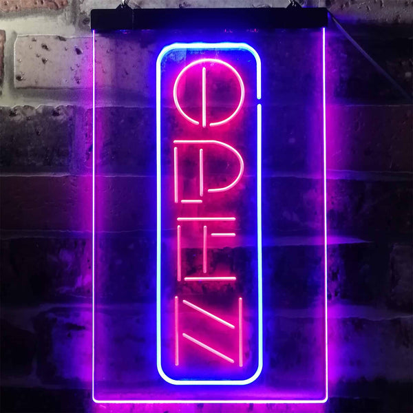 ADVPRO Open Vertical Bar Club Shop Business  Dual Color LED Neon Sign st6-i2198 - Blue & Red
