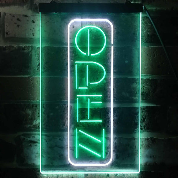 ADVPRO Open Vertical Bar Club Shop Business  Dual Color LED Neon Sign st6-i2198 - White & Green