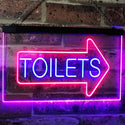 ADVPRO Toilet Arrow Washroom Restroom Dual Color LED Neon Sign st6-i2219 - Blue & Red