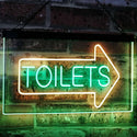 ADVPRO Toilet Arrow Washroom Restroom Dual Color LED Neon Sign st6-i2219 - Green & Yellow