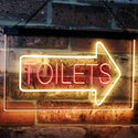 ADVPRO Toilet Arrow Washroom Restroom Dual Color LED Neon Sign st6-i2219 - Red & Yellow