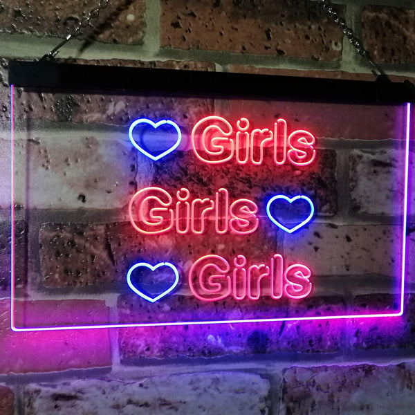 ADVPRO Girls Heart Bedroom Display Gift Dual Color LED Neon Sign st6-i2223 - Blue & Red