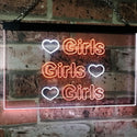 ADVPRO Girls Heart Bedroom Display Gift Dual Color LED Neon Sign st6-i2223 - White & Orange