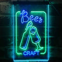 ADVPRO Craft Beer Bar Man Cave Garage Display  Dual Color LED Neon Sign st6-i2270 - Green & Blue