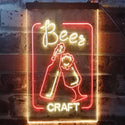 ADVPRO Craft Beer Bar Man Cave Garage Display  Dual Color LED Neon Sign st6-i2270 - Red & Yellow