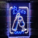 ADVPRO Craft Beer Bar Man Cave Garage Display  Dual Color LED Neon Sign st6-i2270 - White & Blue
