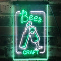 ADVPRO Craft Beer Bar Man Cave Garage Display  Dual Color LED Neon Sign st6-i2270 - White & Green