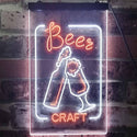 ADVPRO Craft Beer Bar Man Cave Garage Display  Dual Color LED Neon Sign st6-i2270 - White & Orange