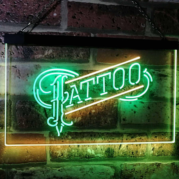 ADVPRO Tattoo Art Display Dual Color LED Neon Sign st6-i2294 - Green & Yellow
