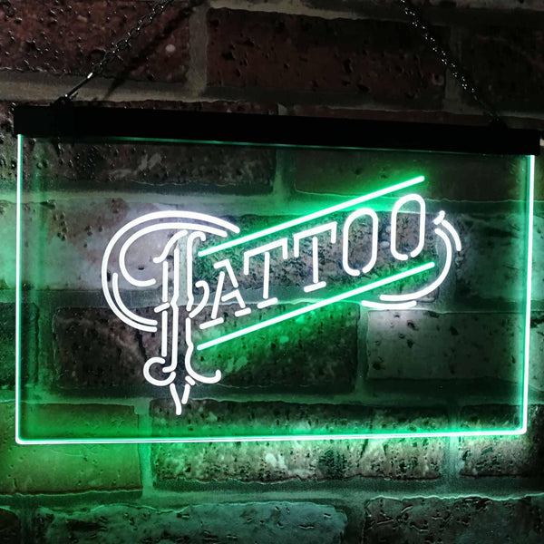 ADVPRO Tattoo Art Display Dual Color LED Neon Sign st6-i2294 - White & Green