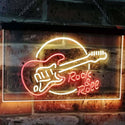 ADVPRO Rock & Roll Electric Guitar Band Room Music Dual Color LED Neon Sign st6-i2303 - Red & Yellow