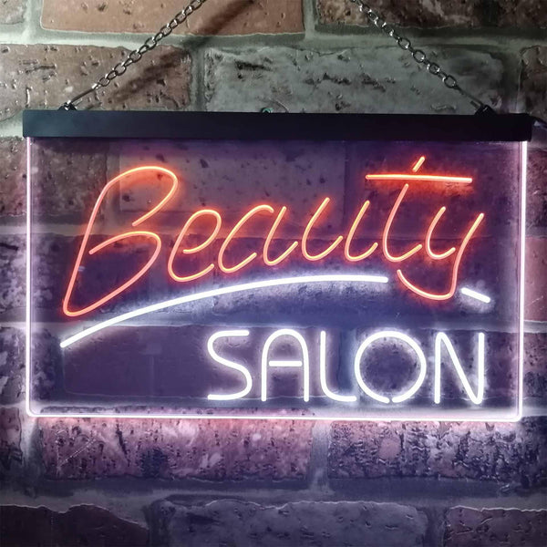 ADVPRO Beauty Salon Dual Color LED Neon Sign st6-i2308 - White & Orange