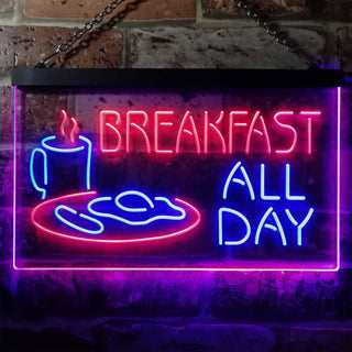 ADVPRO All Day Breakfast Display Wall Decor Dual Color LED Neon Sign st6-i2311 - Blue & Red