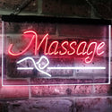 ADVPRO Massage Therapy Open Display Shop Decoration Dual Color LED Neon Sign st6-i2320 - White & Red