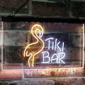 ADVPRO Flamingo Tiki Bar Beer Room Decoration Dual Color LED Neon Sign st6-i2324 - White & Yellow