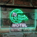 ADVPRO Blue Moon Motel Bar Pub Club Dual Color LED Neon Sign st6-i2333 - White & Green