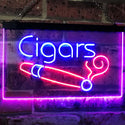 ADVPRO Cigars Lover Room Decor Dual Color LED Neon Sign st6-i2335 - Blue & Red
