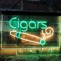 ADVPRO Cigars Lover Room Decor Dual Color LED Neon Sign st6-i2335 - Green & Yellow