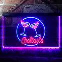 ADVPRO Cocktails Bar Wine Decoration Dual Color LED Neon Sign st6-i2337 - Blue & Red