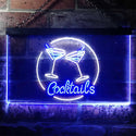 ADVPRO Cocktails Bar Wine Decoration Dual Color LED Neon Sign st6-i2337 - White & Blue