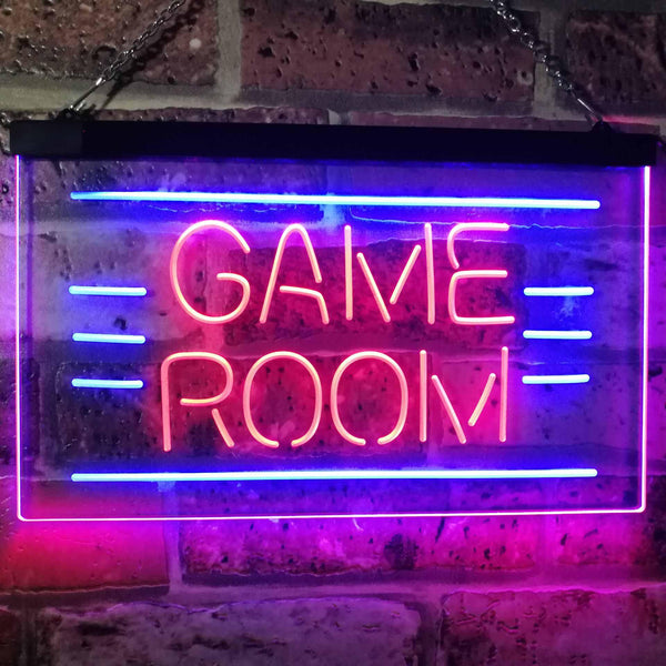 ADVPRO Game Room Man Cave Bar Display Dual Color LED Neon Sign st6-i2338 - Red & Blue