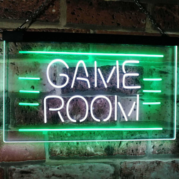 ADVPRO Game Room Man Cave Bar Display Dual Color LED Neon Sign st6-i2338 - White & Green