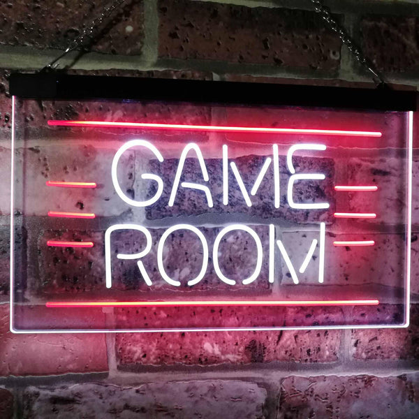 ADVPRO Game Room Man Cave Bar Display Dual Color LED Neon Sign st6-i2338 - White & Red