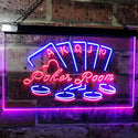 ADVPRO Poker Room Casino Game Room Dual Color LED Neon Sign st6-i2347 - Blue & Red