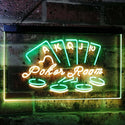 ADVPRO Poker Room Casino Game Room Dual Color LED Neon Sign st6-i2347 - Green & Yellow