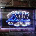 ADVPRO Poker Room Casino Game Room Dual Color LED Neon Sign st6-i2347 - White & Blue