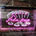 ADVPRO Poker Room Casino Game Room Dual Color LED Neon Sign st6-i2347 - White & Purple